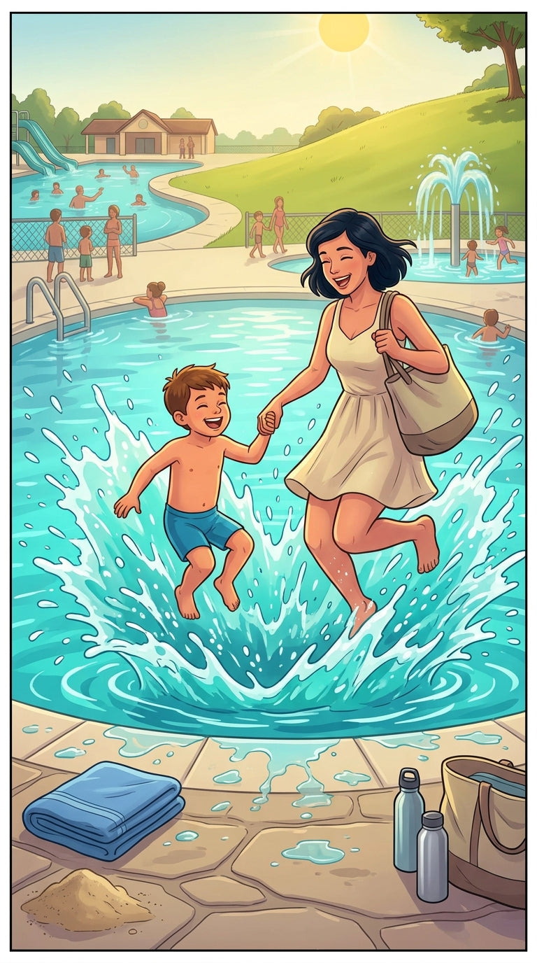 Swimming boy